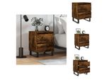 Vidaxl Comodino Rovere Fumé 40X35X50 Cm Materiale A Base Di Legno - Comodini