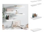 Vidaxl Mensole Galleggianti 4 Pz. Mdf Bianco Lucido 40X23X3,8 Cm - Mensole A Muro