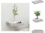 Vidaxl Scaffale Galleggiante Grigio Cemento 23X23,5X3,8 Cm Mdf - Mensole A Muro