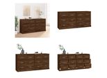 Vidaxl Credenze 2 Pezzi. Materiale A Base Di Legno Effetto Rovere Marrone - Credenza - Credenze - Credenza - Credenza
