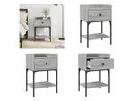Vidaxl Comodino Grigio Rovere Sonoma 40,5X31X60 Cm - Comodino - Comodini - Mobile Da Letto - Cassettiera Da Letto