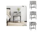 Vidaxl Comodino Grigio Rovere Sonoma 40,5X31X60 Cm Materiale Legno - Comodini