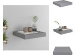 Vidaxl Scaffale Galleggiante Grigio 23X23,5X3,8 Cm Mdf - Mensole A Muro