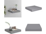 Vidaxl Mensola Galleggiante Grigia 23X23,5X3,8 Cm In Mdf - Mensola A Muro - Mensola A Muro Galleggiante - Mensola A Muro Galleggiante