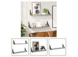 The Living Store Mensole Da Parete 2 Pz. Grigio Sonoma 60X15X15,5 Cm