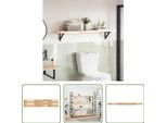 The Living Store Piano Tavolo 120X30X4 Cm Rettangolare In Legno Massiccio Di Acacia
