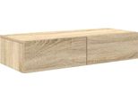 Vidaxl Scaffale A Muro Con Cassetti In Rovere Sonoma 80X33X17 Cm Materiale A Base Di Legno