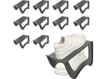 Va-Cerulean 10 Pezzi Scarpa Slot Organizzatore Antiscivolo Porta Scarpe Doppio Strato Scarpa Impilatore Scarpa Porta Scarpe Scarpe Armadio Scarpa Organizzatore Scarpa Per Soggiorno Ingresso Corridoio Corridoio (Grigio)
