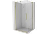 Mexen Velar L Cabina Doccia Scorrevole 120 X 85 Cm, Trasparente, Oro Spazzolato - 871-120-085-03-55
