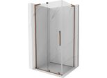 Mexen Velar L Cabina Doccia Scorrevole 120 X 70 Cm, Trasparente, Oro Rosa - 871-120-070-03-60