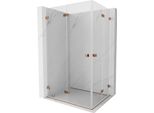 Mexen Lunar-F Duo Cabina Doccia Pieghevole 95 X 90 Cm, Trasparente, Oro Rosa - 836-095L-090P-60-00