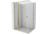 Mexen Mist T Cabina Doccia Battente 75 X 110 Cm, Trasparente, Dorata - 8A4T-075-110-50-00