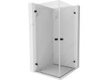 Mexen Lunar-B Duo Cabina Doccia A Battente 80 X 80 Cm, Trasparente, Nero - 832-080L-080P-70-00