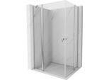 Mexen Mist Duo Cabina Doccia A Battente 110 X 75 Cm, Trasparente, Cromo - 8A4-110-075-01-00