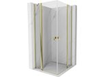 Mexen Mist Duo Cabina Doccia Basculante 110 X 110 Cm, Trasparente, Oro - 8A4-110-110-50-00