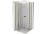 Mexen Mist L Duo Cabina Doccia A Battente 90 X 90 Cm, Trasparente, Oro - 8A4L-090-090-50-00