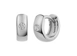 Paar Creolen CaÏ "925 Silber Rhodiniert Zirkonia", Weiß (Weiß, Weiß), Ohrringe, Damen, One-Size, Silber 925 (Sterlingsilber)