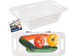 Orion Scolapasta Scolapasta Da Cucina Scolapasta Per Lavello Regolabile 32-44X20X8 Cm