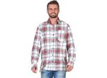 Camicia Da Boscaiolo Da Uomo A Quadri Camicia Casual A Maniche Lunghe, Bianco-Rosso/M