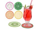 Sottobicchiere Per Tazze Bicchieri Fette Di Frutta Motivo Frutta 6 Pezzi Set 8,5 Cm
