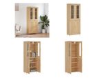 Vidaxl Credenza Sonoma Rovere 69,5X34X180 Cm Materiale A Base Di Legno - Credenza - Credenze - Credenza - Cassettiera