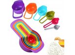 Uu50 Misure Da Cucina Tazze Cucchiai Misurini Set Di 6 Pezzi