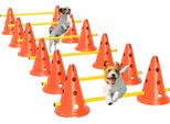 Pawhut Agility Set Cani Set Di Ostacoli Da 6 Pezzi Per L'addestramento Dei Cani Con 12 Coni 6 Ostacoli Regolabili In Altezza Borsa Per Il Trasporto Accessori Per L'addestramento Allenamento Della Coordinazione Per I Giochi Allenamento