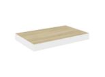 Vidaxl Scaffale Galleggiante Effetto Rovere E Bianco 50X23X3,8 Cm Mdf