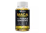 Maca, Ashwaganda + Ginseng (120 Capsule) Integratore Alimentare, Energia, Resistenza, Forza