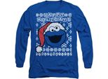 Sesame Street - Maglietta "Ugly Christmas"" Per Uomo/Donna Unisex, Manica Lunga TV20480 (L) (Blu Royal)"