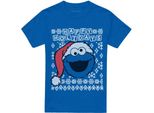 Sesame Street - Maglietta "Ugly Christmas"" Da Uomo/Donna Unisex TV20482 (Xxl) (Blu Royal)"