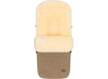 Fußsack FILLIKID "Bernina Wool, Winterfußsack", Kinder, braun (braun, braun), Lammfell, Polyester, Fußsäcke Fußsack