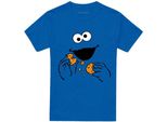 Sesame Street - Maglietta "Om Nom"" Per Uomo/Donna Unisex TV20505 (3XL) (Blu Reale)"