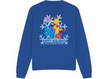 Sesame Street - Felpa "Happy Holidays"" Per Uomo/Donna Unisex TV20645 (Xxl) (Blu Royal)"