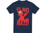 Sesame Street - Maglietta "Rules"" Per Uomo/Donna Unisex TV20659 (L) (Navy)"