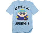South Park - Maglietta "Rispetta La Mia Autorità"" Per Bambini/Donne Unisex TV20667 (M) (Hellblau)"
