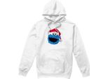 Sesame Street - Felpa Con Cappuccio Per Uomo/Donna Unisex, Manica Lunga TV20577 (Xl) (Bianco)
