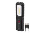 Brennenstuhl LED Akku Handleuchte HL 701 A / LED Arbeitsleuchte FüR AußEn IP54 (700+100Lm, Inklusive USB C Ladekabel, Bis Zu 10H Leuchtdauer, LED Tasc (1175640010)