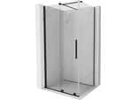 Mexen Velar Cabina Doccia Scorrevole 90 X 75 Cm, Trasparente, Nera - 871-090-075-01-70