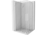 Mexen Velar Duo Cabina Doccia Scorrevole 90 X 80 Cm, Trasparente, Bianca - 871-090-080-02-20