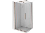Mexen Velar Cabina Doccia Scorrevole 130 X 80 Cm, Trasparente, Oro Rosa - 871-130-080-01-60
