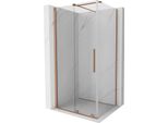 Mexen Velar Cabina Doccia Scorrevole 110 X 120 Cm, Trasparente, Rame Spazzolato - 871-110-120-01-65