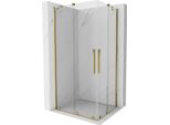 Mexen Velar Duo Cabina Doccia Scorrevole 90 X 80 Cm, Trasparente, Oro - 871-090-080-02-50