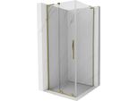 Mexen Velar L Cabina Doccia Scorrevole 90 X 90 Cm, Trasparente, Oro - 871-090-090-03-50