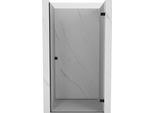 Mexen Lunar-B Porta Doccia A Battente Destra 80 Cm, Trasparente, Nero - 832-080-000-70-00-P