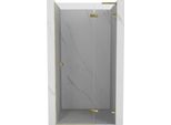 Mexen Lunar L Porta Doccia Battente Destra 70 Cm, Trasparente, Oro - 834L-070-000-50-00-P