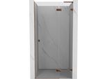 Mexen Lunar L Porta Doccia Battente Destra 70 Cm, Trasparente, Oro Rosa - 834L-070-000-60-00-P