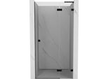 Mexen Lunar L Porta Doccia A Battente Destra 70 Cm, Trasparente, Nero - 834L-070-000-70-00-P