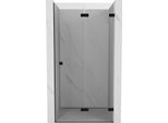 Mexen Lunar-F Porta Doccia Pieghevole Destra 80 Cm, Trasparente, Nero - 836-080-000-70-00-P