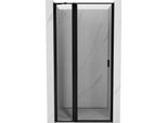 Mexen Mist Porta Doccia A Battente Sinistra 95 Cm, Cornice Nera, Nera - 8A4-095-000-70-70-L